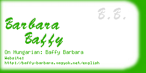 barbara baffy business card